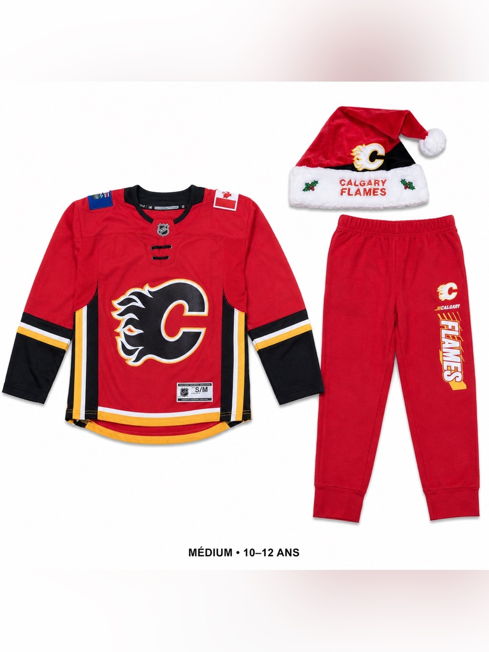 Calgary flames kid Holiday  Set medium 10-12 ( NEW)
